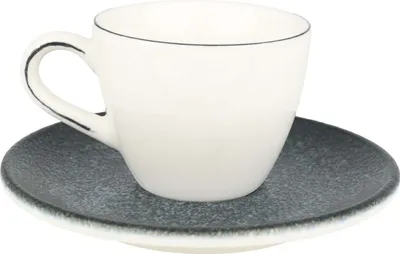 Obrázok produktu pre Bonna Mega - Šálky a podšálky na espresso - 80 cm3 - porcelán - sada 6 ks