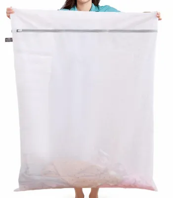 Image de Sac à linge en filet, 90 x 110 cm, blanc