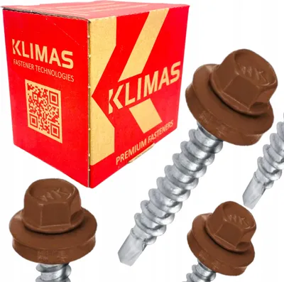 Immagine prodotto di Viti autofilettanti Klimas WFD per lamiera trapezoidale su legno RAL 8003 marrone argilla 4,8 х 35 mm 250 pz.