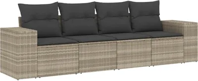 Zdjęcie produktu dla VidaXL 3222281, Ciemny Szary, Rotang, Stal, 110 kg, Dorośli i dzieci, 830 mm, 620 mm