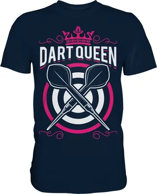 Produktbild von Dart Queen Darts Pfeil Dartscheibe Mädchen T-Shirt – Navy / S