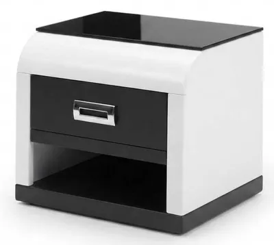 Obrázek produktu pro Kvalitní pohodlná postel bílé barvy s moderním designem a nočními stolky