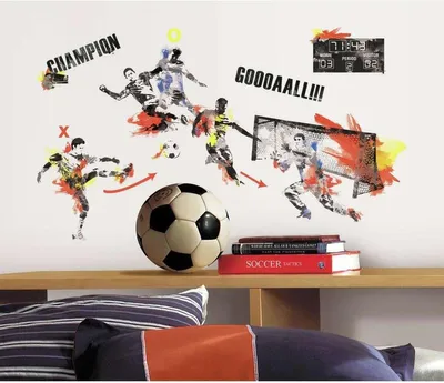 Produktbild von RoomMates Men Fußball Champion Wand