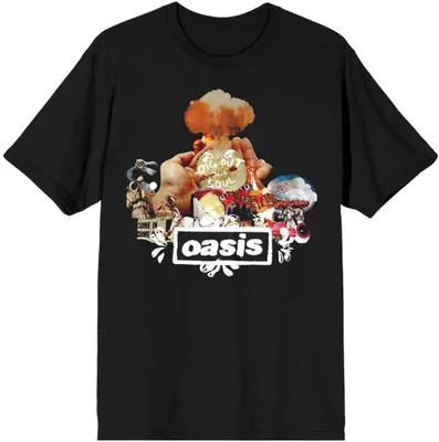 Produktbild von Oasis - "Atomic Collage" T-Shirt für Herren/Damen Uni RO11497 (M) (Schwarz)