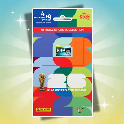 Produktbild von Panini FIFA World Cup 2026 Sticker Collection Mini Multipack – 32 Sticker mit 4 Stickertüten