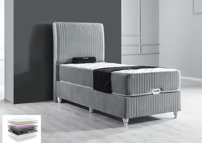 Produktbild von Luxus Boxspring Bett Hotel Singel Betten mit Matratze 90x200 Möbel
