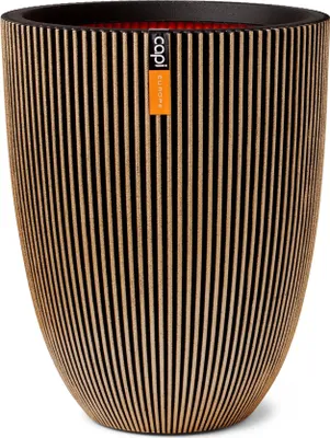 Produktbild von Capi Vase Groove Elegant 34x46 cm Schwarz und Golden