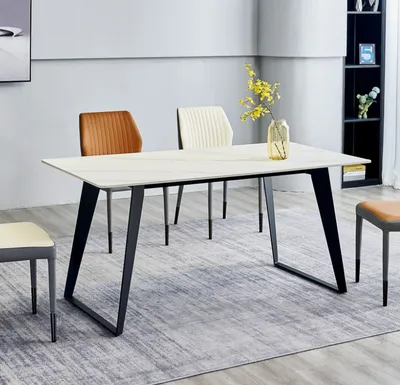 Produktbild von Weißer Esszimmertisch Designer Küchentische Esszimmer Möbel Holztische