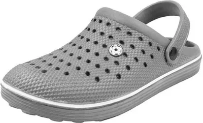 Produktbild von Herren Clogs Fußball  atmungsaktiv,  Gartenschuh Pantoletten Größe 46, grau
