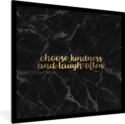 Produktbild von MuchoWow® Gerahmtes Poster Zitate - Sprichwörter - Gold - Marmor 40x40 cm - Poster mit Schwarzem Bilderrahmen Wandposter Rahmen Foto Bilder - Mit Rahmen - Wanddekoration Schlafzimmer