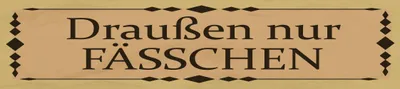 Produktbild von vianmo Holzschild 10x46 cm draußen nur Fässchen