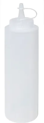 Produktbild von Quetschflasche, Kunststoff, mit Schraubdeckel, Farben wählbar, 0,35 Liter : neutral Variante: neutral