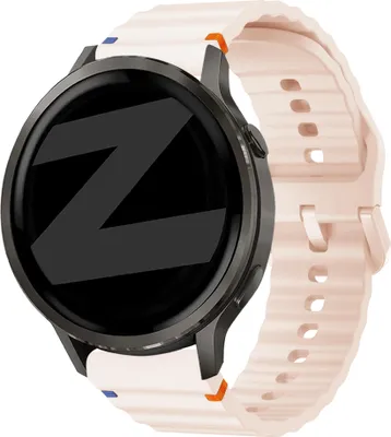 Produktbild von Bandz Silikonarmband „Wave“, passend für Garmin Vivoactive 4s / Vivomove 3s / Venu 4 (41 mm) / Venu 3s / Venu 2s / Forerunner 265s – Starlight