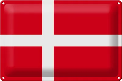 Produktbild von Blechschild Flagge Dänemark 30x20cm Flag of Denmark