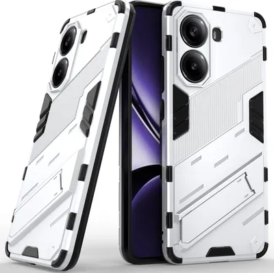 Immagine prodotto di Custodia per Xiaomi Redmi Turbo 4 Custodia protettiva ibrida in PC TPU antiurto con funzione stand Arancione