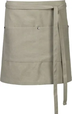 Produktbild von Twill Vorbinder, prewashed, mit Tasche, B 80 x L 45 cm, olive washed : olive : 65% Polyester 35% Baumwolle 330 g/m²