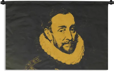 Produktbild von MuchoWow® Wandteppich Wandbehang Wilhelm von Oranien - Adriaen Thomasz - Gemälde 120x80 cm Tapisserie Dekoration Wandtuch - Wanddekorationen - Wandtücher