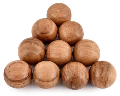 Dekorative Holzkugeln Akazie 10er Set 5,08 cm