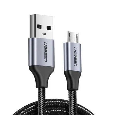 Image de Câble Usb vers Micro Usb Ugreen Us290 Qc 3.0 2.4A 1.5M (Noir)