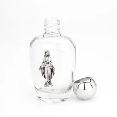 Weihwasserflasche Glas 50 ml Miraculeuse-Motiv 9,5x5x3,5 cm