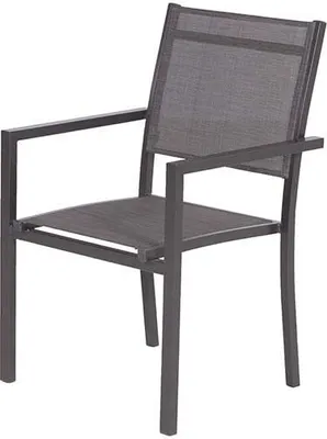 Produktbild von Garden Impressions Garten- & Balkonstuhl Moon, Carbon Schwarz/Anthrazit, aus Aluminium Allwettergewebe – modern, stapelbar, wetterbeständig, pflegeleicht & schnell trocknend.