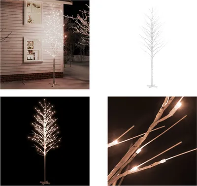 Produktbild von vidaXL LED Birke Warmweiß 672 LEDs 400 cm - LED-Baum - LED-Bäume - LED-Deko-Baum - LED-Deko-Bäume