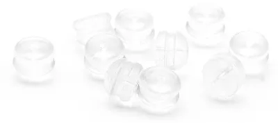 Produktbild von Vintageparts Silikonstopper für Ohrstecker und Ohrhaken transparent 4 x 5 mm, 10 Stück