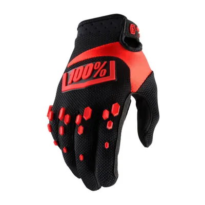 Produktbild von 100% Airmatic Handschuhe Schwarz/Rot Größe S