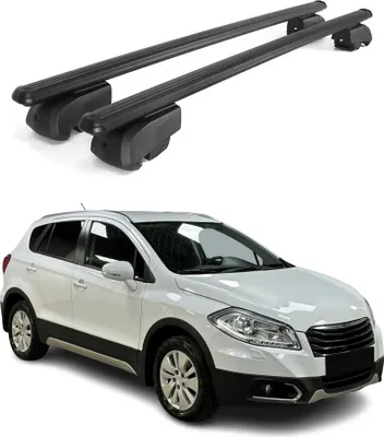 Obrázok produktu pre Priečne strešné nosiče pre Suzuki SX-4 S-Cross 2013–2023, hliník, čierne, ABE