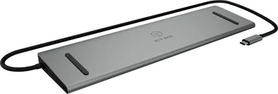 Zdjęcie produktu dla ICY BOX IB-DK2106-C, Przewodowa, USB 3.2 Gen 1 (3.1 Gen 1) Type-C, 100 W, 3,5 mm, 10,100,1000 Mbit/s, Antracyt, Czarny