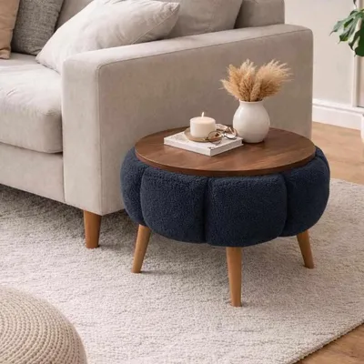 Imagen del producto de Hanah Home, mesa auxiliar de alta calidad (juego de 3 piezas), roble saphir, color antracita | 100% melamina