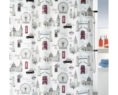 Image de spirella Rideau de douche Peva anti-moisissure 100% étanche 180x200 cm "Westminster