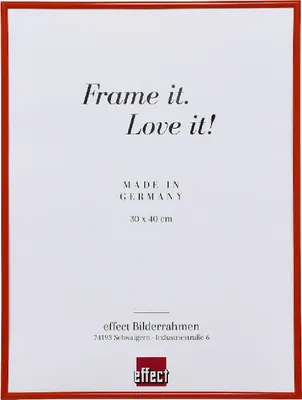 A white background with text and a red frame.