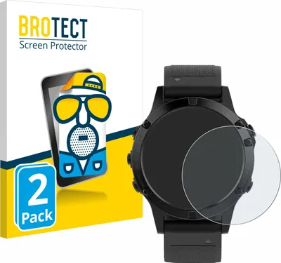 Produktbild von 2x BROTECT Schutzfolie für Garmin fenix 5 (47 mm) / 5 Plus (47 mm) Displayschutz Displayschutzfolie Folie Matt Entspiegelungsfolie