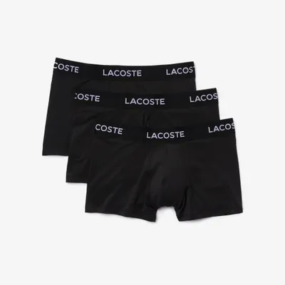 Produktbild von Lacoste 3er Pack Unterhosen Motion Microfiber Mikrofaser Trunks Boxers Schwarz