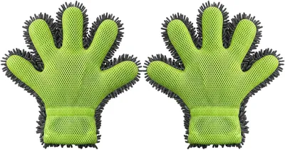 Produktbild von 2er-Set Mikrofaser-Autowaschhandschuhe aus Chenille für kratzfreie Reinigung