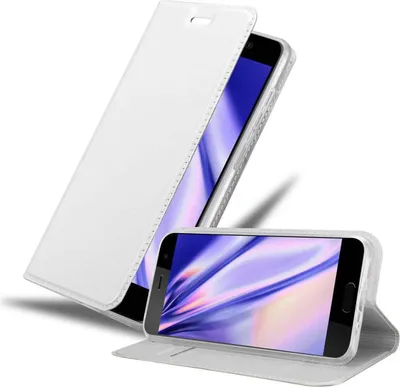 Obrázek produktu pro Cadorabo Pouzdro na mobilní telefon pro HTC U PLAY Protective Case in Silver Cover Etui Book Case Booklet