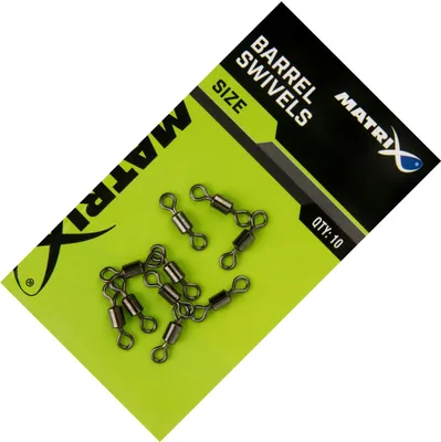 Produktbild von Fox Matrix Barrel Swivels - 10 Angelwirbel, Größe:12
