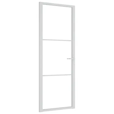 Zdjęcie produktu dla vidaXL Drzwi wewnętrzne 76x201,5 cm białe ESG szkło i aluminium
