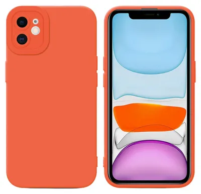 Obrázok produktu pre Cadorabo Puzdro pre Apple iPhone 12 Ochranný kryt v oranžovej farbe TPU Silikónový kryt