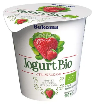 Zdjęcie produktu dla Jogurt truskawkowyBakoma 140 g