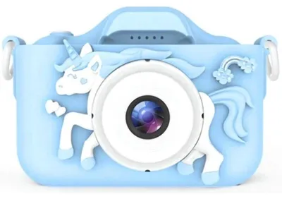 Produktbild von Pronett XJ5096 Kinder-Digitalkamera Einhorn blau