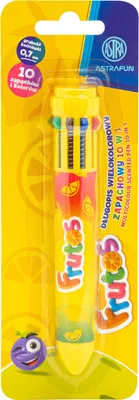 Zdjęcie produktu dla Długopis wielokolorowy zapachowy 10w1 Frutos owoce Astra blister