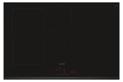 Zdjęcie produktu dla Siemens iQ500 ED851HSB1E, Czarny, Wbudowany, 80 cm, Płyta indukcyjna strefowa, Szkło ceramiczne, 4 stref(y)