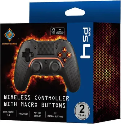 Obrázok produktu pre Deltaco Gaming GAM-139, Gamepad, Android, PC, PlayStation 4, Digitálny, Viacfarebný, Káblový a bezdrôtový, Bluetooth/USB