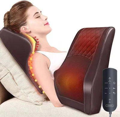Productafbeelding van Famanu massageapparaat met warmtefunctie - Shiatsu-massage voor nek en rug met 3D-knopingselementen