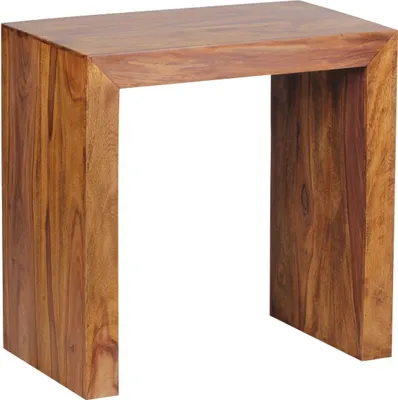 Produktbild von Beistelltisch MUMBAI Massiv-Holz Sheesham 60 x 35 cm Wohnzimmer-Tisch Design dunkel-braun Landhaus-Stil Couchtisch