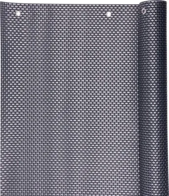 Obrázek produktu pro Paraván Polyratan 77, 0,9x3 m, UV, 800 g/m2, antracitový, na balkon, s oky na zavěšení