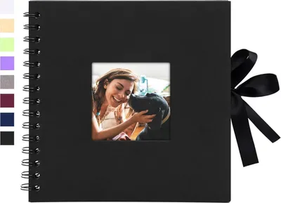 Produktbild von DIY Fotoalbum Spiralalbum Selbstgestalten Einkleben 40 Seiten Geschenk Schwarz