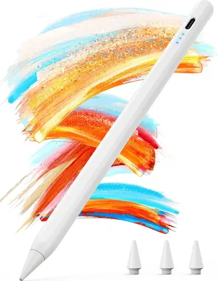 Produktbild von Kingone Stift für Apple iPad 2018-2025, 2X Schnellladung, kompatibel mit iPad 11/10/9/8/7/6, Pro M4/12.9/11/13", Air 3/4/5/M2/M3, mini 7/6/5, mit Magnetischer Haftung, Palm Rejection & Neigung.